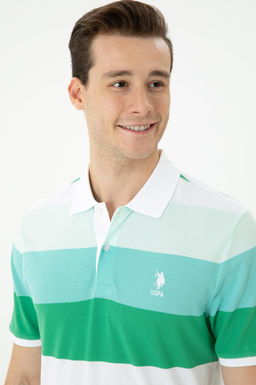 U. S. Polo Assn Мужская зеленая футболка с воротником-поло - U.s. polo assn фото 16