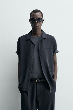 CAMISA FLUIDA RELAXED FIT / Gris azul - Zara фото 2