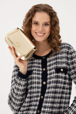 Женская желтая блестящая вечерняя сумка - U.s. polo assn фото 2