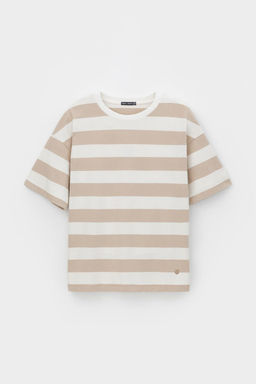 VERY NEAT _ ЕВТ 3190/темно-бежевый,полоска фуфайка жен фото 5