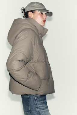 SHORT RUBBERISED WINDPROOF PUFFER JACKET - Zara фото 3