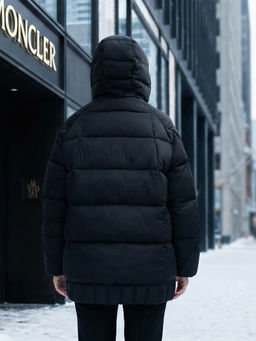 Куртка зимняя женская с капюшоном модная черного цвета 7651Ch - Visdeer фото 20