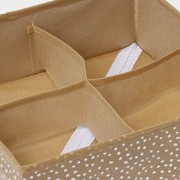 Органайзер для хранения белья Доляна Points, 4 ячейки, 292910 см, бежевый фото 4