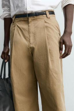 BARREL FIT PLEATED TROUSERS - Zara фото 5
