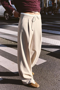 WIDE-LEG TROUSERS WITH DOUBLE WAISTBAND - Zara фото 2