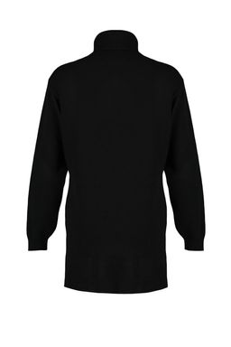 Siyah Mini Triko Genis Kal?p Elbise TWOAW23EL00026