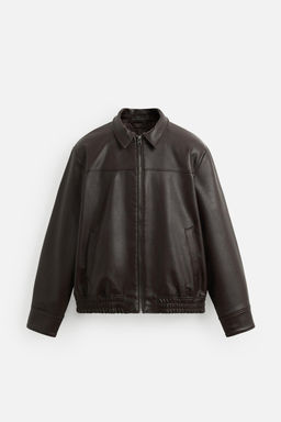 LEATHER EFFECT BOMBER JACKET - Zara фото 7