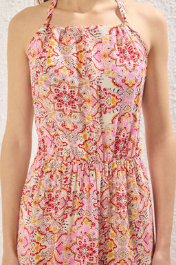 Pembe Sal Desen Dokuma Maxi Elbise TWOSS25EL00700 - Trendyolmilla фото 4