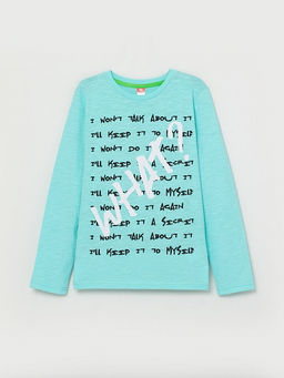 CWJB 62909-49-293 Джемпер модель "лонгслив" для мальчика, светло-бирюзовый