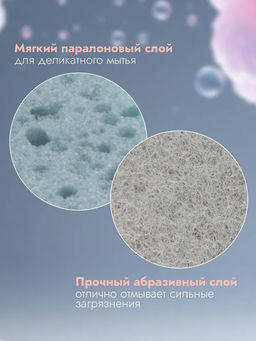 Губка для посуды Aquarelle (10шт) (93*65*27мм) 310577 - Mallony фото 8