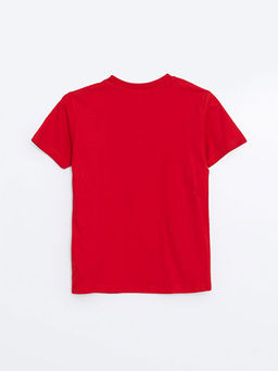 Bisiklet Yaka Bask?l? Erkek Bebek Ti??rt