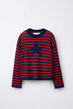 STRIPED STAR KNIT JUMPER - Zara фото 6