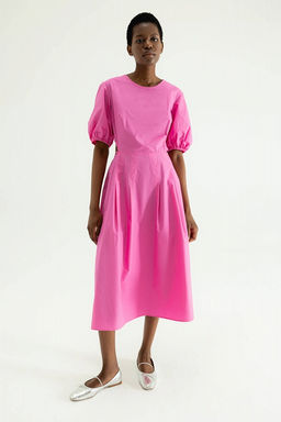 Ярко-розовое приталенное платье - Incity фото 3