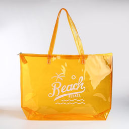Сумка пляжная Beach please, 50*35*11, оранжевый цвет - Nazamok фото 13