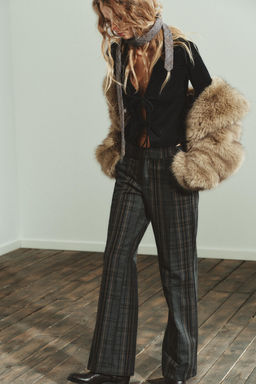 FAUX SUEDE SHIRT WITH TIES - Zara фото 2