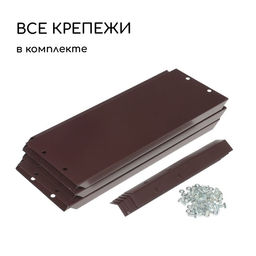 Клумба оцинкованная, d=80 см, высота бортика 15 см, коричневая, Greengo фото 6