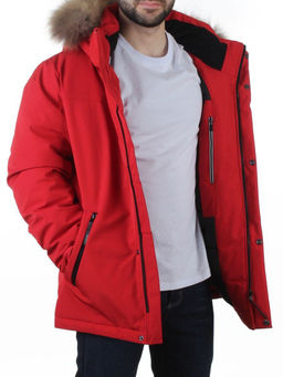 D6529 RED Куртка мужская зимняя "Аляска" (200 гр. холлофайбер)