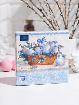 Цена за 2 шт. Салфетки бумажные «Пасхальная корзина», 3 слоя, 33×33 см, 20 шт.