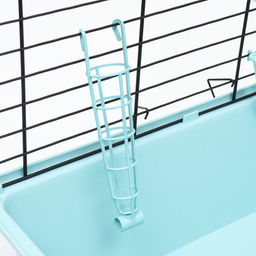 Клетка для кроликов, морских свинок Пижон №4 складная , 80 х 50 х 47 см, бирюзовая  фото 8