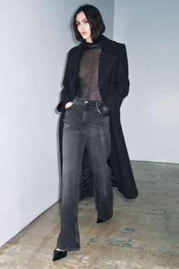 JEANS ZW COLLECTION WIDE LEG TIRO ALTO / Gris - Zara фото 5