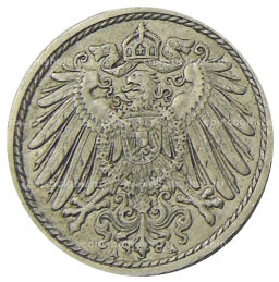 Монета 5 пфеннигов 1914 года A Германия