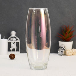 Ваза для цветов «Радуга», d=8 см, 11×26 см, стекло, прозрачная