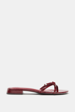 SANDALIA PLANA DETALLE LAZO / Rojo - Zara фото 2