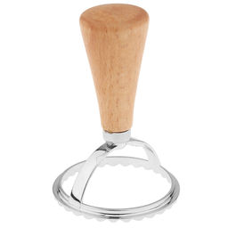 Штамп металлический для пельменей Круг д6,2см h10см, деревянная ручка, на картоне (Китай)