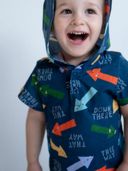 Футболка с капюшоном, синий - Lesi kids фото 2