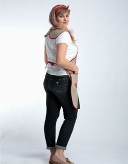 Фартук с вышивкой модель ЛП 14-10 лен 100% - Лен поволжья фото 3