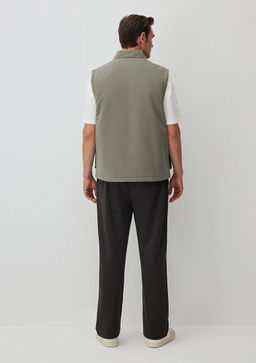 Cep Detayl? Yesil Sisme Yelek - Mavi фото 6