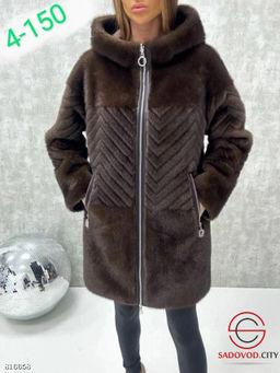 Дубленка женская с капюшоном - Bruno фото 5