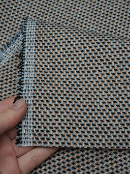 Шерсть пальтово-костюмная Твид цв.Серый/черный/песочный, ш.1.5м, шерсть-50%, п/э-50%, 380гр/м.кв - Купава фото 2