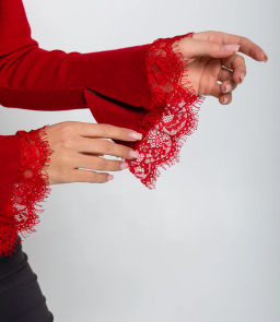 Джемпер #КТ9045, красный - Dommod фото 5