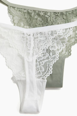 Pack de 3 bragas Thong de encaje - H&m фото 6