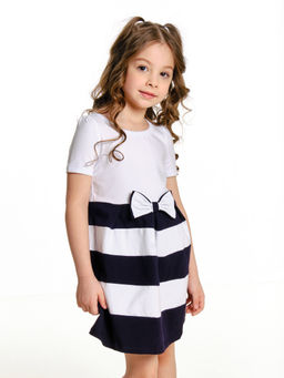 Платье для девочки UD 1412 бел/синий - Mini maxi фото 3