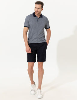 Lacivert Slim Fit Polo Yaka Ti__rt