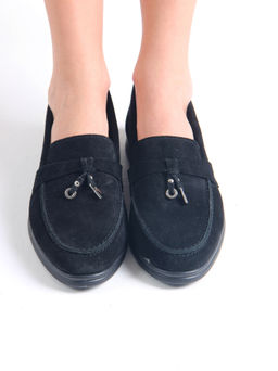 Лоферы 170.2614bl. Черный замш