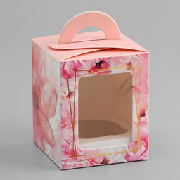 Цена за 5 шт. Коробка для 1 капкейка «С Любовью», 9.2×9.2×11.1 см