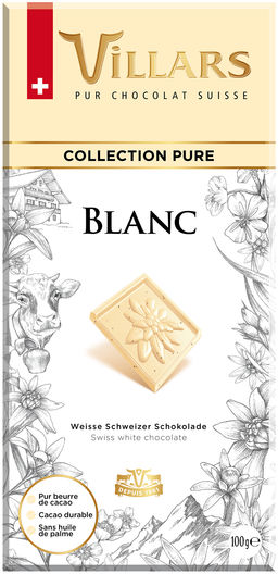 Шоколад Villars белый с ванилью 100 г, Швейцария