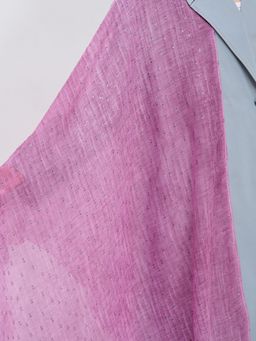 Лен с хлопком . Большой, красивый двусторонний палантин с необычной выработкой по всему полотну изде - Tantino фото 6