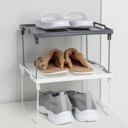 Подставка на металлических ножках «Лофт» белая