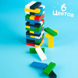 Падающая башня дженга Kids, 54 бруска, 6+ - Лас играс фото 4