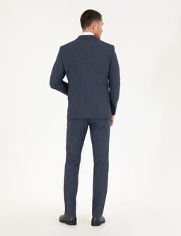 _ndigo Slim Fit Y_n Kar___ml_ Tak_m Elbise