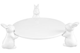 Блюдо сервировочное 30*30*10.5 см "Кролики", фарфор