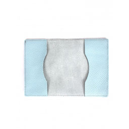 Обложка для паспорта Croco-П-1100 натуральная кожа голубой флотер (20) 264301 фото 2