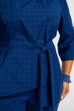 Блузка ТБ-127 клетка василек