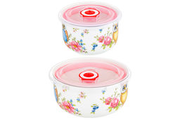 Набор 2 салатников - 13*13*6,5 см 560 мл+10,5*10,5*6 см 260 мл Совушки с плас.крыш. NEW BONE CHINA - Elan gallery фото 6