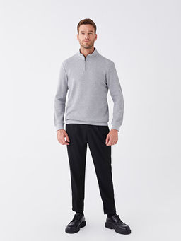 Dik Yaka Erkek Sweatshirt