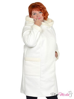 Жакет-дубленка Модель №1385 размеры 44-84 - Plusmoda фото 4